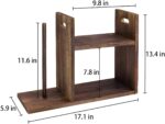 "Rustic countertop organizer Wooden kitchen storage rack 2-tier kitchen organizer Paper towel holder rack Farmhouse-style kitchen decor"