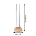 "Minimalist flower vase set Wooden base test tube vases Modern plant propagation vases Unique home decor ideas Scandinavian flower vases"