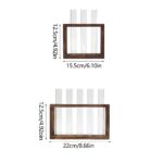 " Rustic propagation station Wooden frame test tube vase Glass tube planter display Propagation tools for indoor plants Minimalist floral decor vase"