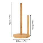 "Bamboo kitchen accessories Paper towel holder for countertops Modern bamboo paper towel organizer Eco-friendly kitchen decor Minimalist bamboo kitchen essentials"