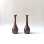 Wooden bud vase Minimalist flower vase Natural wood decor Decorative tabletop vases Handcrafted wooden vases