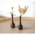 Wooden bud vase Minimalist flower vase Natural wood decor Decorative tabletop vases Handcrafted wooden vases