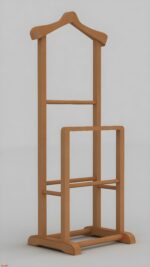 " Wooden valet stand Suit hanger stand Clothing valet organizer Bedroom storage solutions Classic wooden garment stand Space-saving clothes rack Men’s suit organizer Coat and trouser stand Elegant dressing room furniture Wooden wardrobe accessory"
