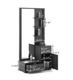 " Entryway storage unit Modern hallway organizer Mirror storage cabinet Multi-functional dressing station Shoe and accessory organizer Space-saving furniture Home decor storage solution Contemporary wardrobe unit"