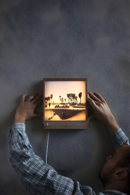 " Personalized wooden lightbox Custom illuminated photo frame Unique gift ideas Wooden LED picture frame Home decor photo lamp"