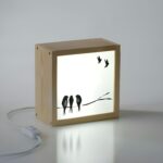 " Personalized wooden lightbox Custom illuminated photo frame Unique gift ideas Wooden LED picture frame Home decor photo lamp"