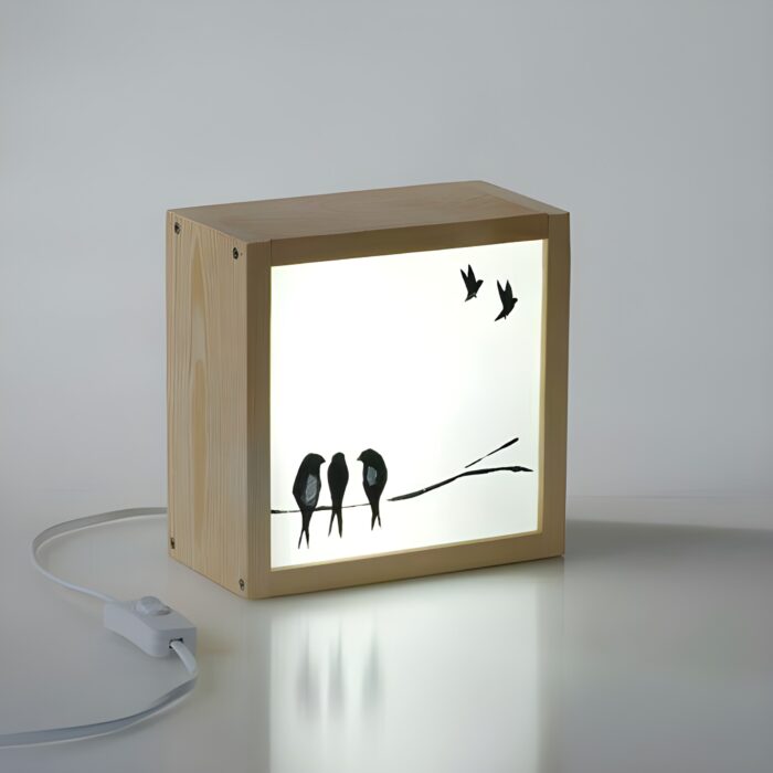 " Personalized wooden lightbox Custom illuminated photo frame Unique gift ideas Wooden LED picture frame Home decor photo lamp"