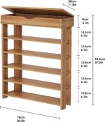 " Wooden shoe rack Multi-tier shoe organizer Shoe storage cabinet Entryway shoe shelf Space-saving furniture Modern hallway organizer Home decor storage solution"