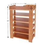 " Wooden shoe rack Multi-tier shoe organizer Shoe storage cabinet Entryway shoe shelf Space-saving furniture Modern hallway organizer Home decor storage solution"