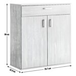 Wooden shoe storage cabinet Modern shoe rack with doors Entryway shoe organizer Shoe cabinet with drawer Minimalist furniture for small spaces Closed shoe storage solution
