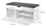 Shoe storage bench Wooden shoe rack with seat Entryway bench with shoe storage Multipurpose furniture for small spaces Modern shoe organizer with cushion Drop-down shoe cabinet