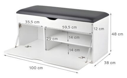 Shoe storage bench Wooden shoe rack with seat Entryway bench with shoe storage Multipurpose furniture for small spaces Modern shoe organizer with cushion Drop-down shoe cabinet
